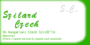 szilard czech business card